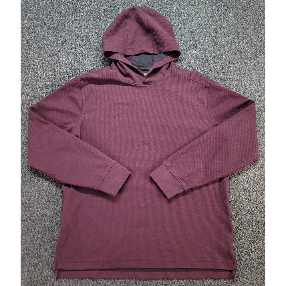01. ALGO Hoodie Mens XL Maroon Performance Quick Dry Wicking Gym Training Sports